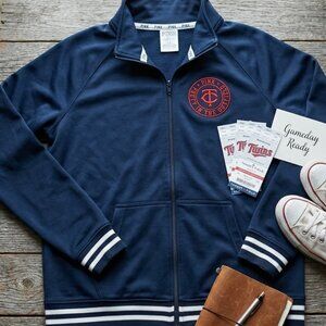 PINK Victoria's Secret Minnesota Twins Varsity Track Jacket Full Zip Large